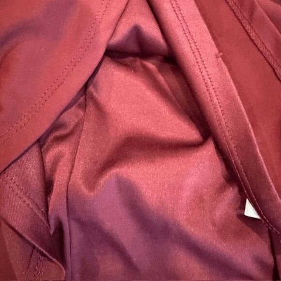 Blue Blush Strappy Mini Dress Wrap Look Adjustable Straps Wine Burgundy Medium - Picture 6 of 12